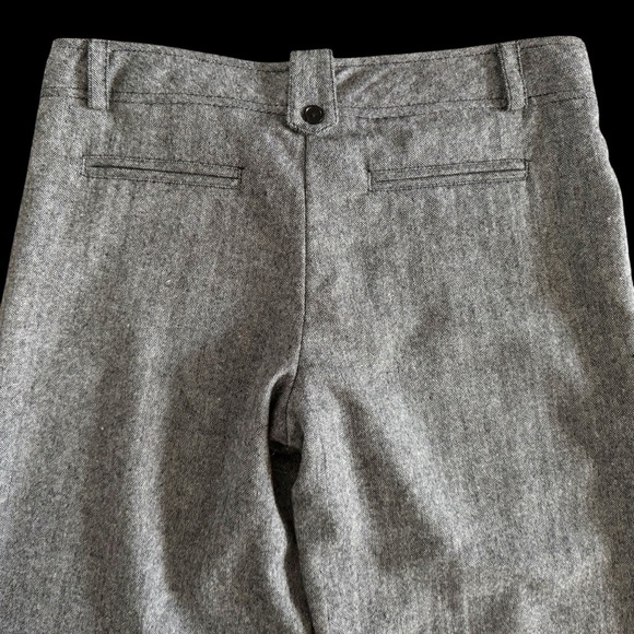 Vintage Y2K 90s Wide-Leg Pants sz 32 gray wool blend low rise office retro - Picture 14 of 16